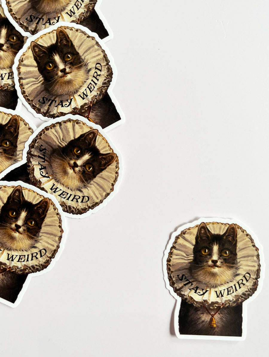Stay Weird Cat Sticker