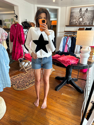 Black/White Star Sweater