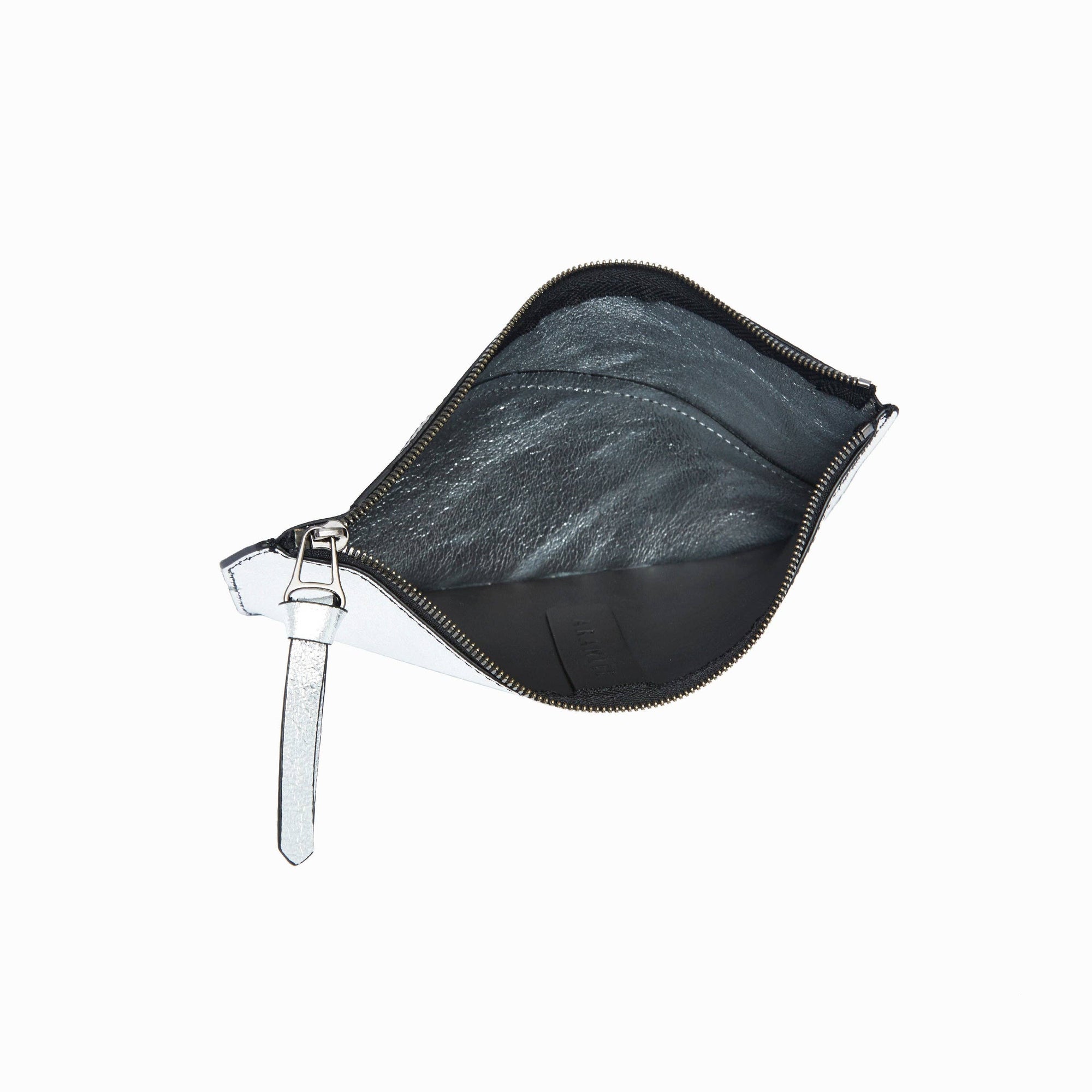 Geometric Pouch - Black + Silver