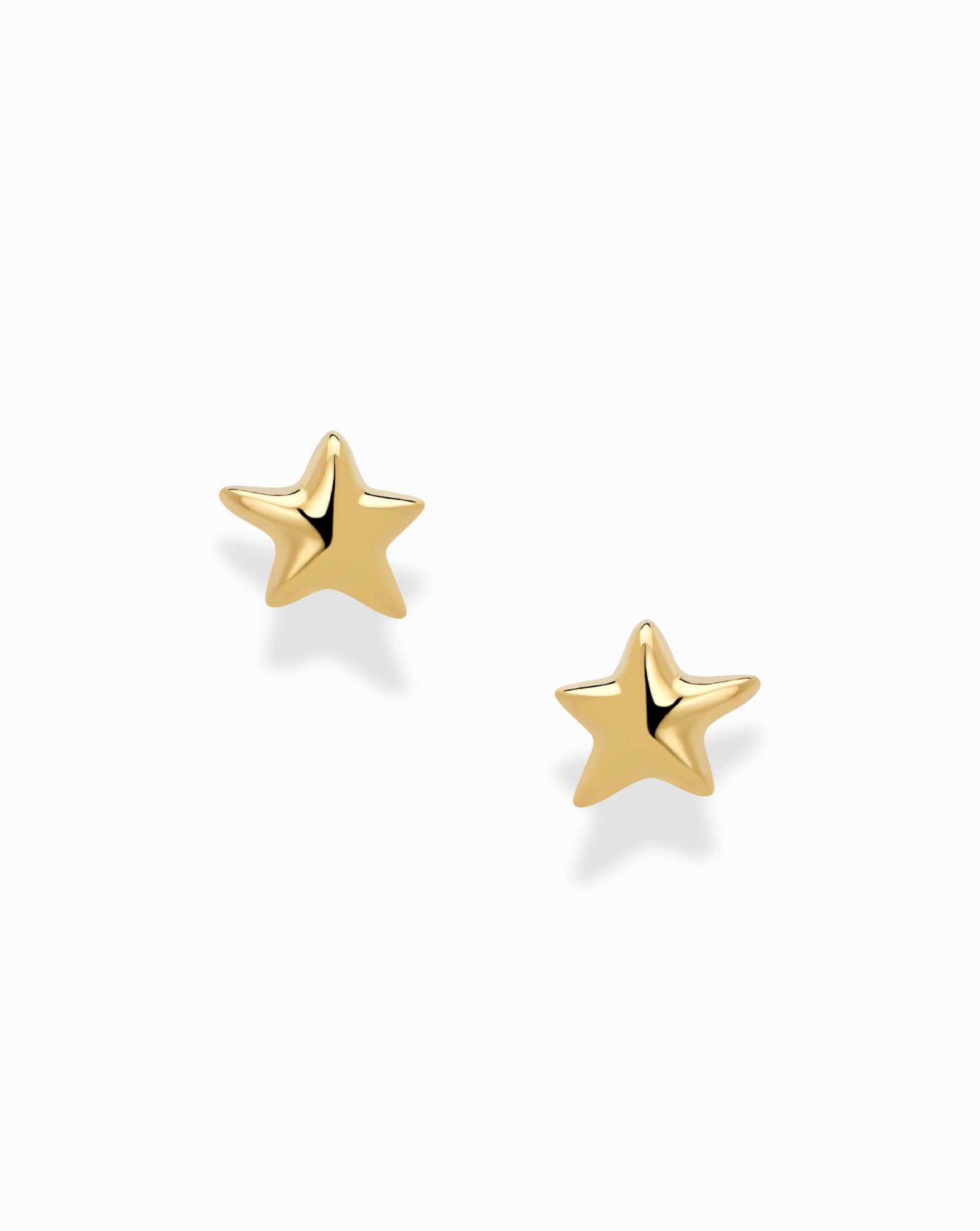 Libbie Puffy Star Gold Studs