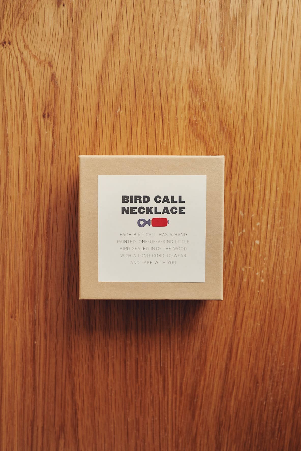Natural Wood Bird Call Necklace