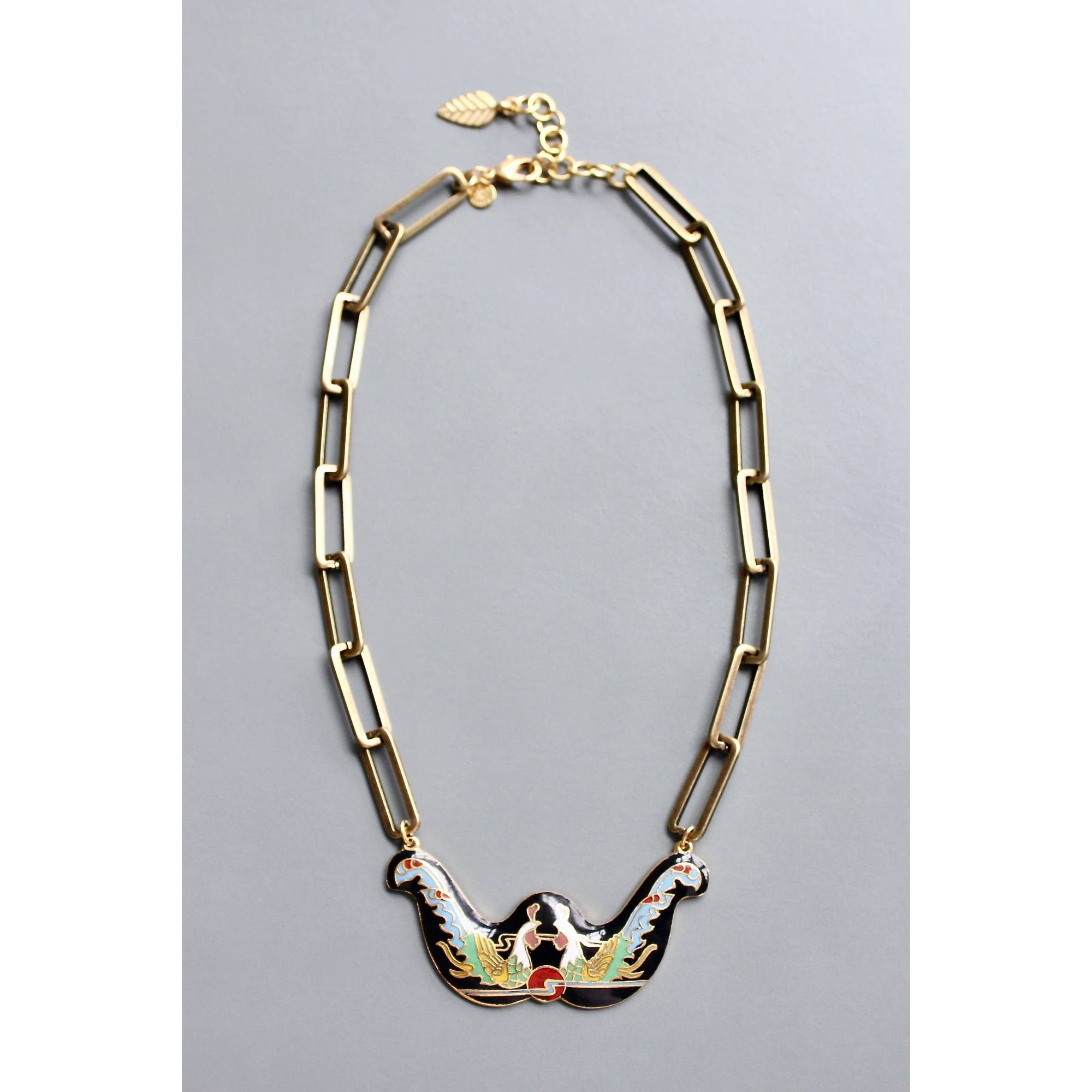Vintage Cloisonne Pendant Necklace