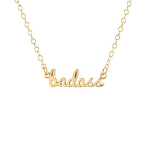 Gold Badass Charm Necklace