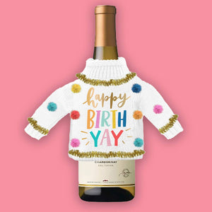 Happy BirthYay Wine Bottle Sweater
