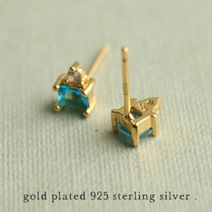 Art Deco Turquoise Pyramid Studs