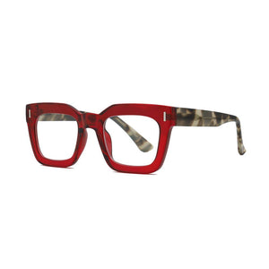 Transparent Red/Grey Tortoise NESS Blue Light Glasses