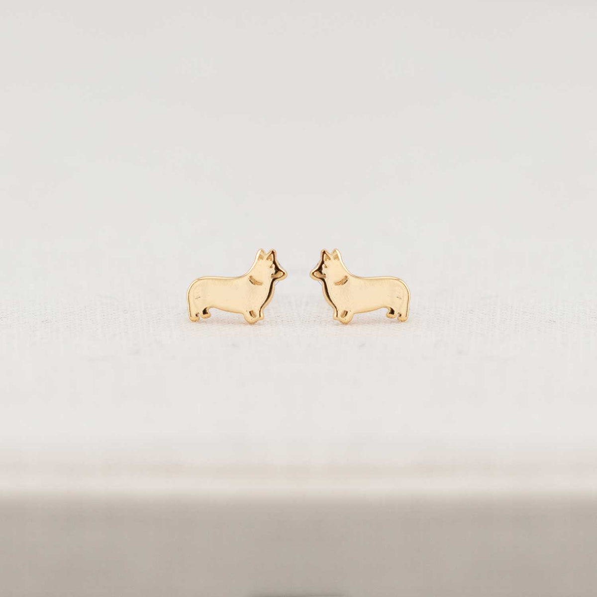 Gold Corgi Studs