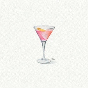Cosmopolitan Miniature Watercolor Print