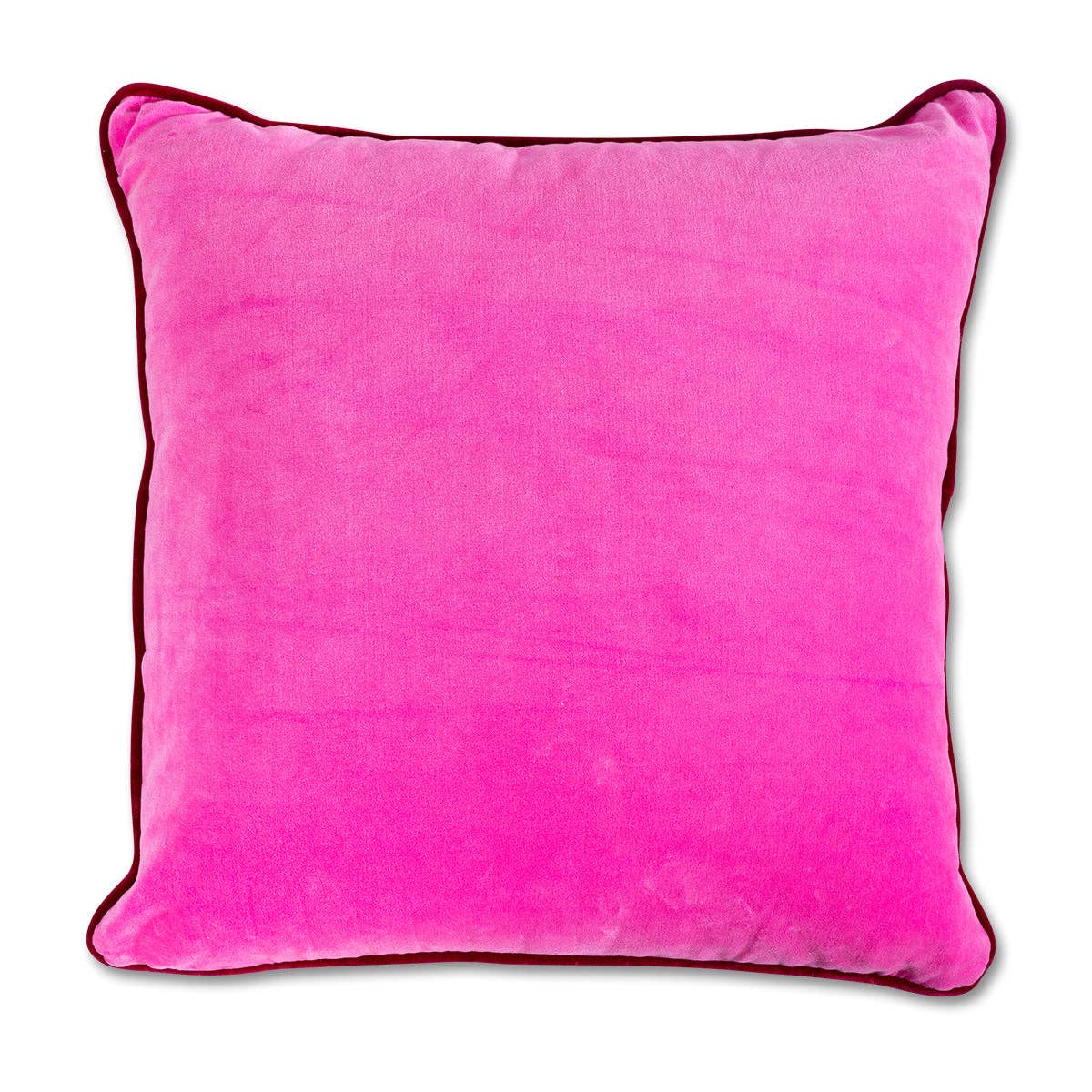 Neon Pink + Wine Charliss Velvet Pillow