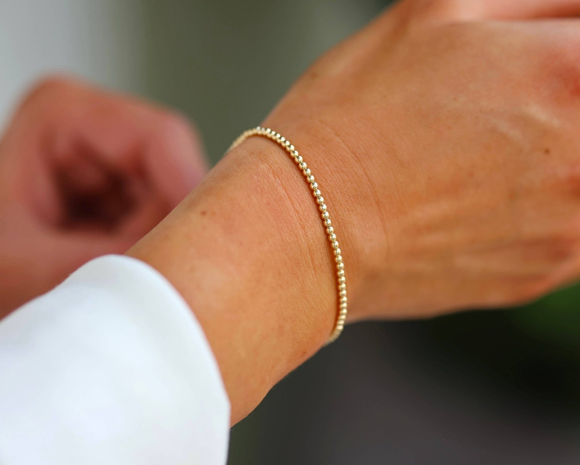 2MM Classic Ball Bead Bracelet - Box Turtle