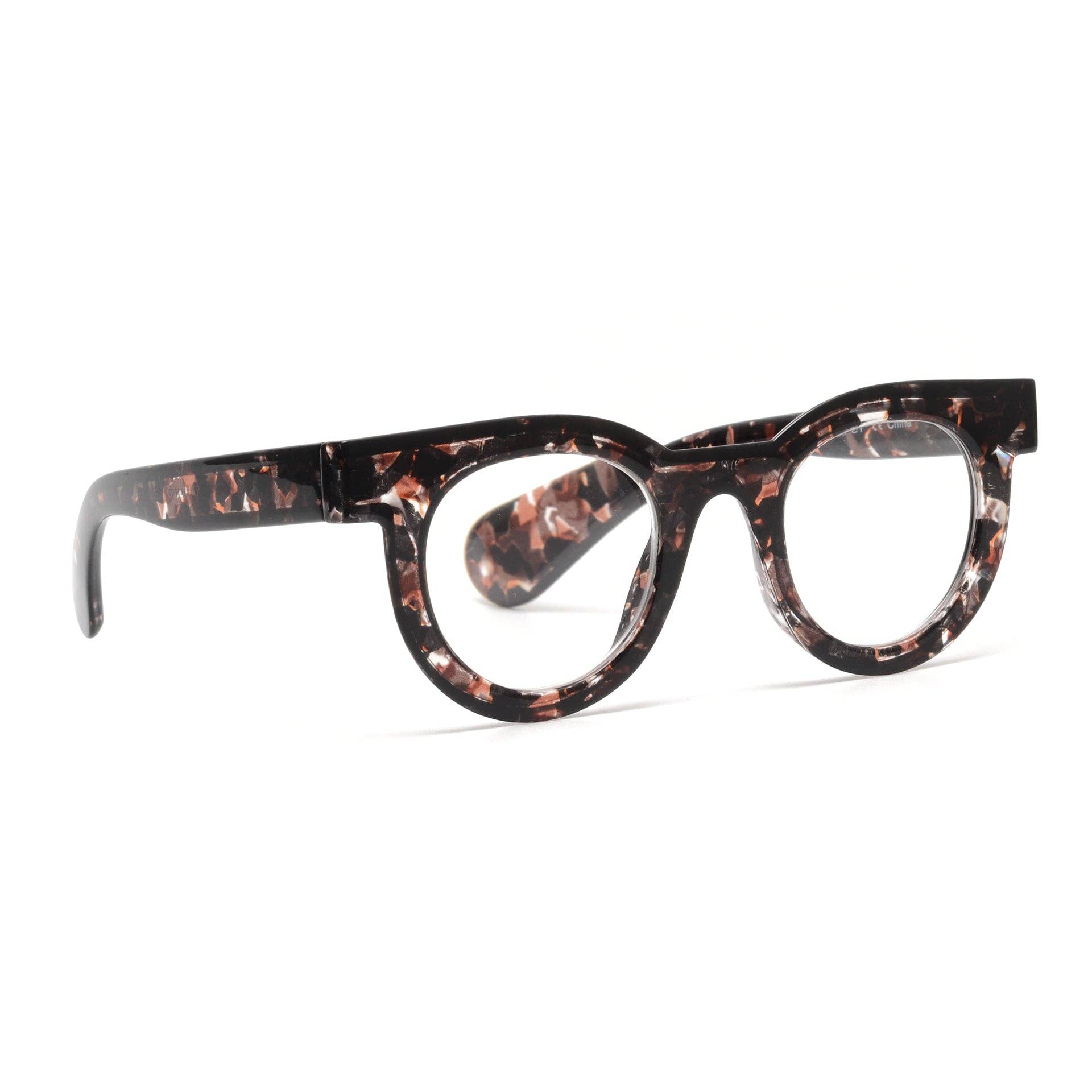 Crackled Brown KAI Blue Light Glasses