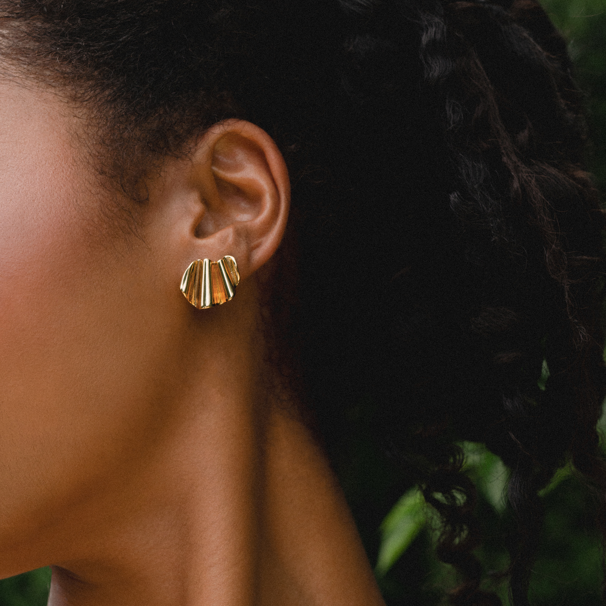 Gold Mari Statement Studs