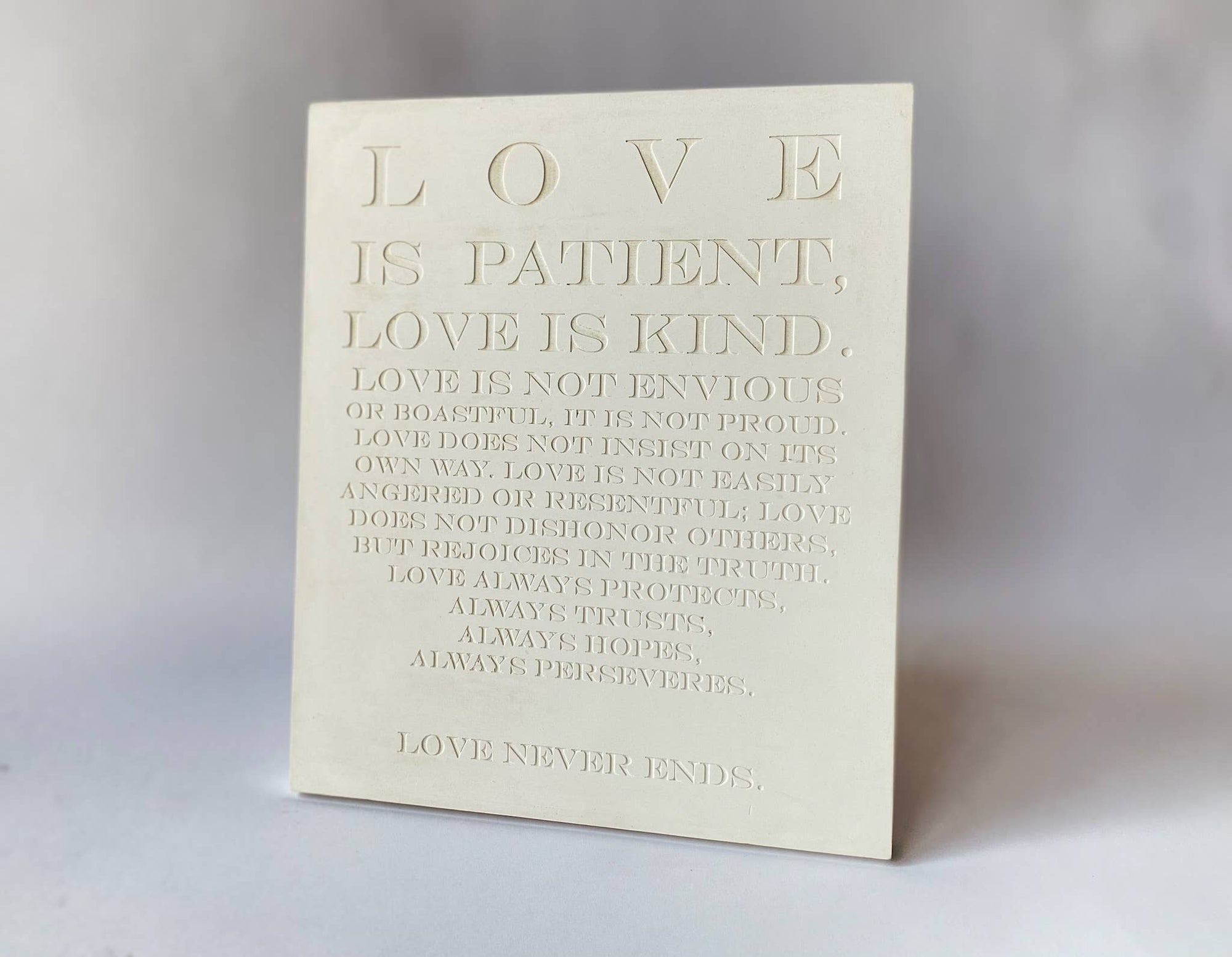Studio White I Corinthians 13:4-8 Wall Art