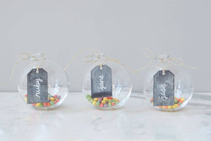 Clear Glass Sphere Bud Vase