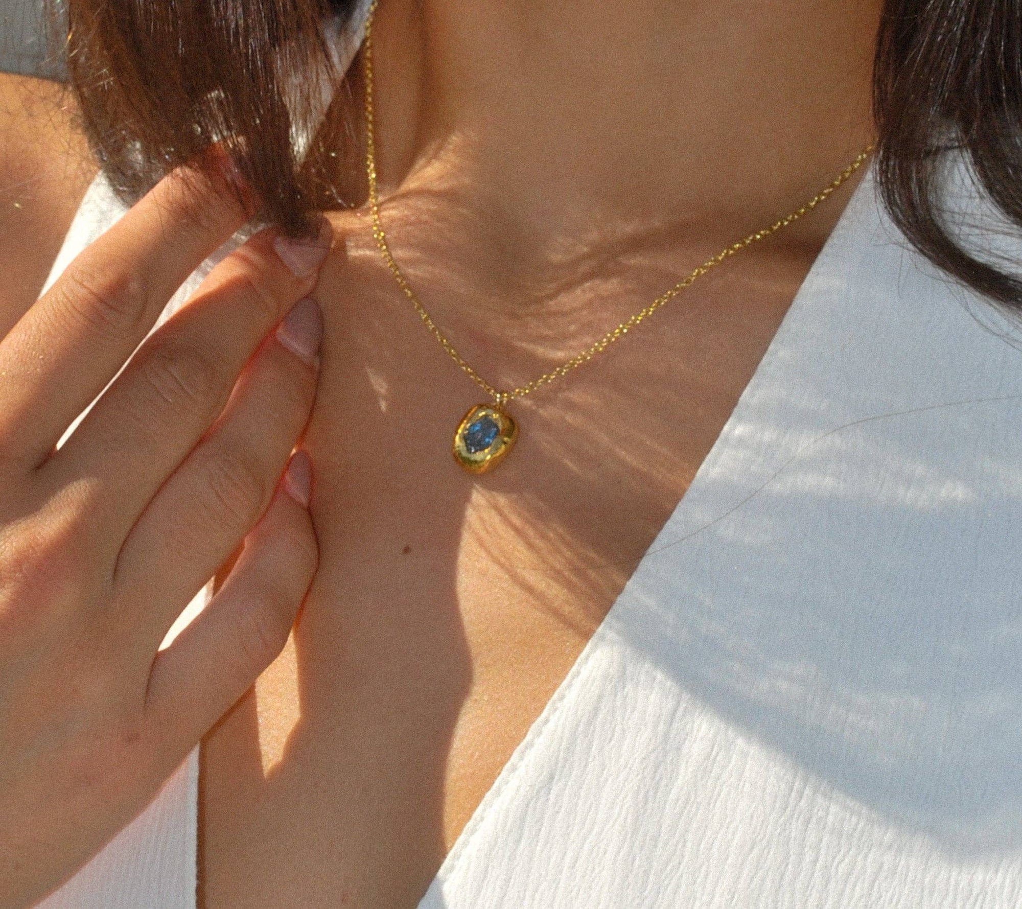 Aquamarine Water Star Sign Necklace