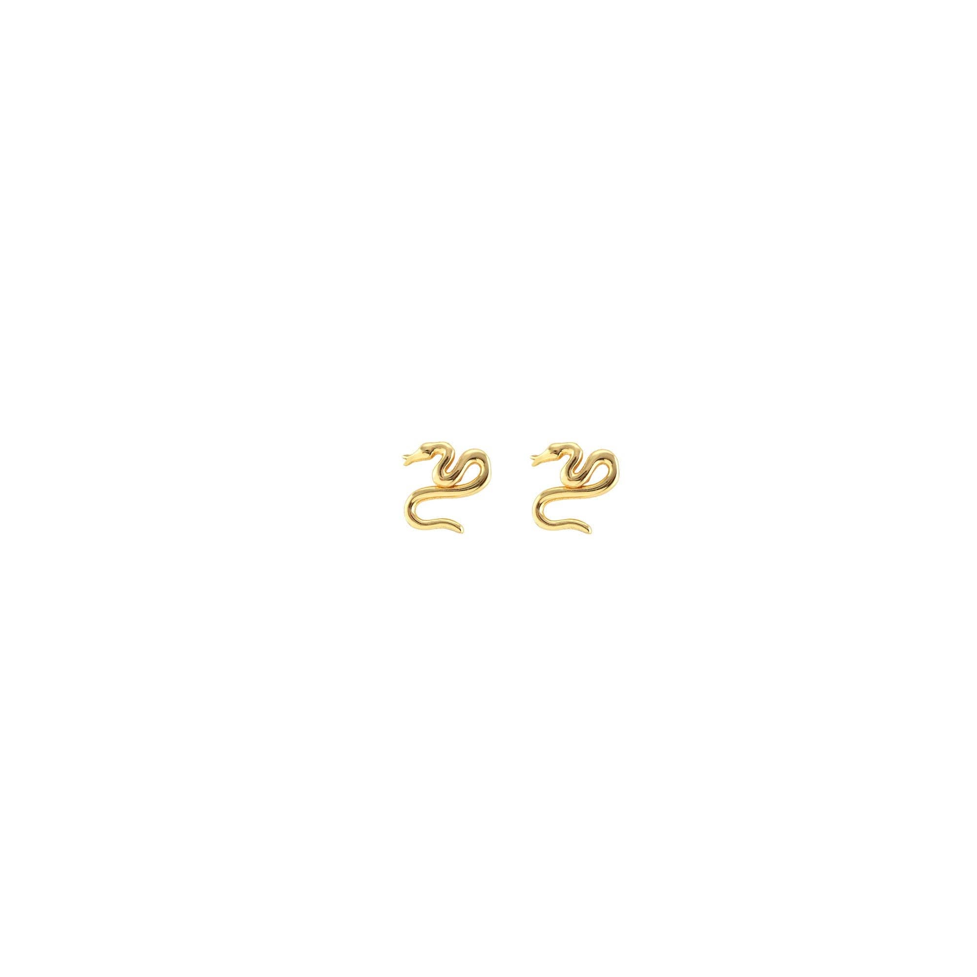 Gold Tiny Snake Studs