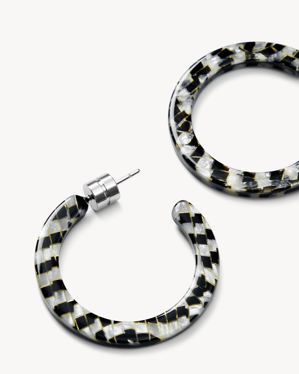 Mini Hoops in Perle Noir