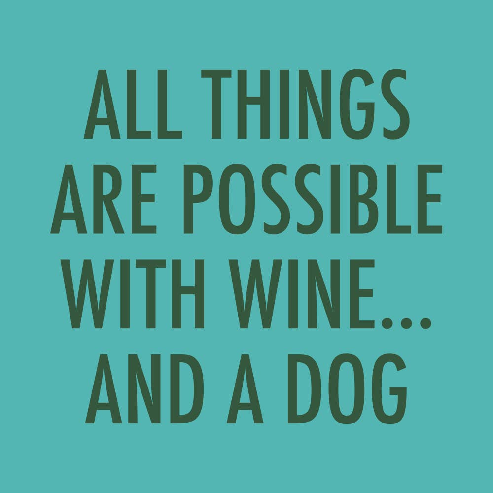 Wine And A Dog Cocktail Napkins