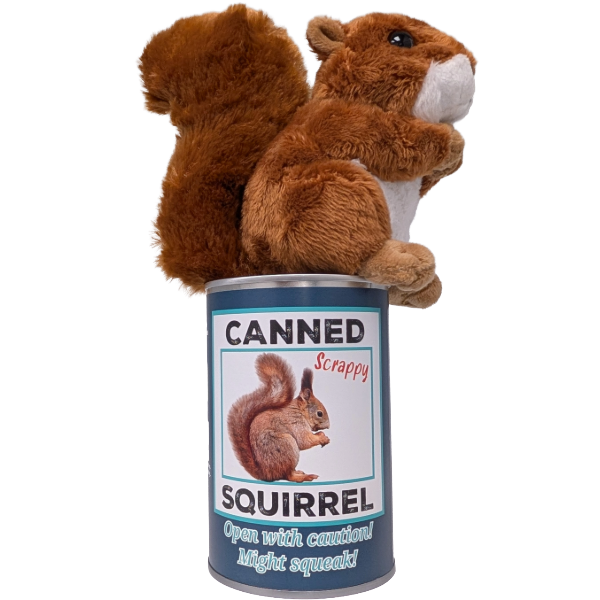 Canned Squirrel - Stuffed Animal