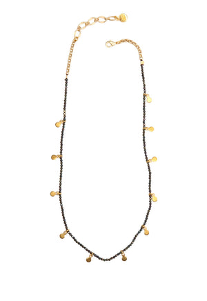 James Short Layering Necklace in Pyrite