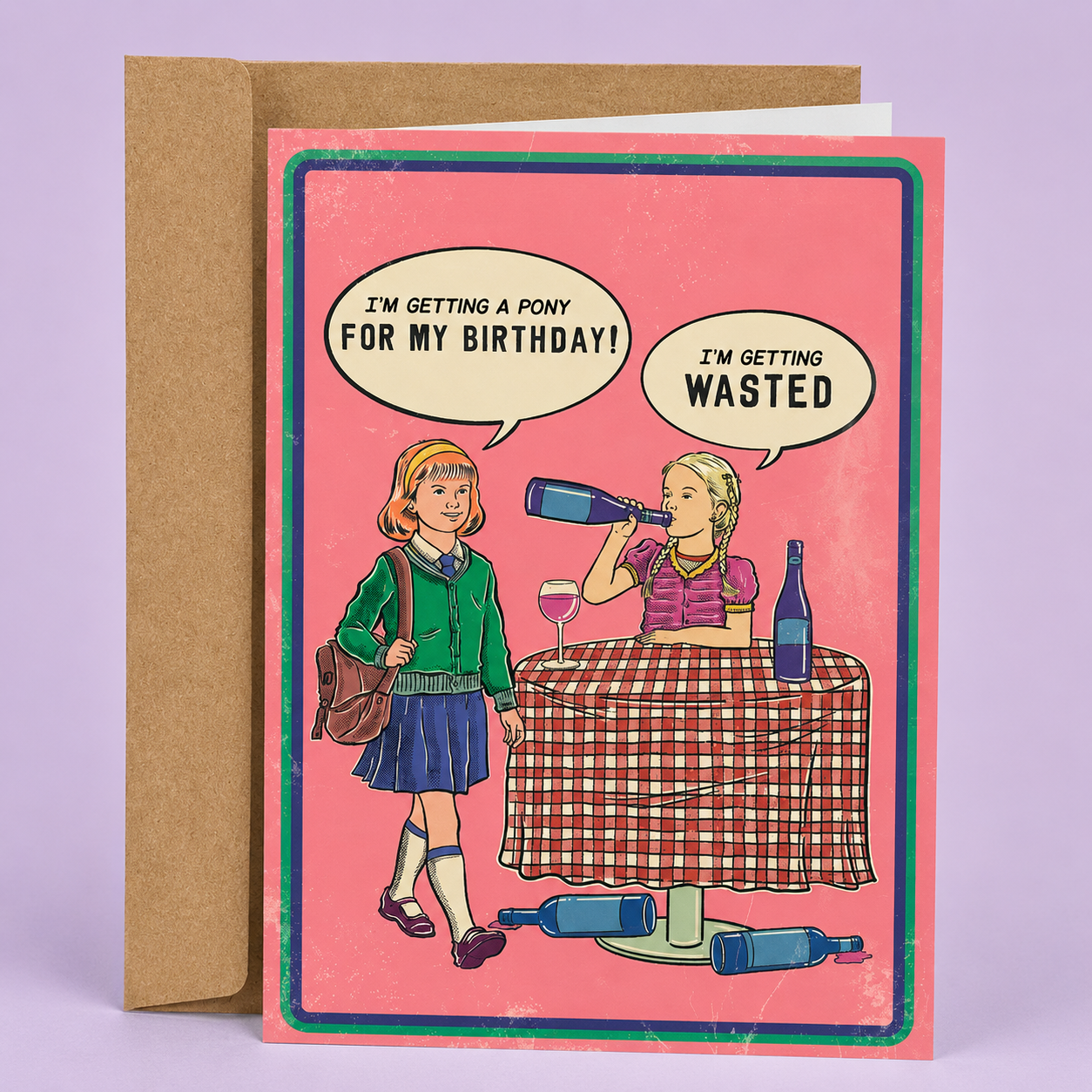 I'm Getting Wasted  70's Vintage Birthday Card