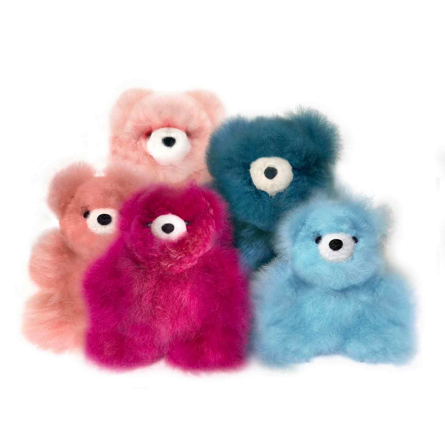 Light Blue Alpaca Fur Bear Plushie