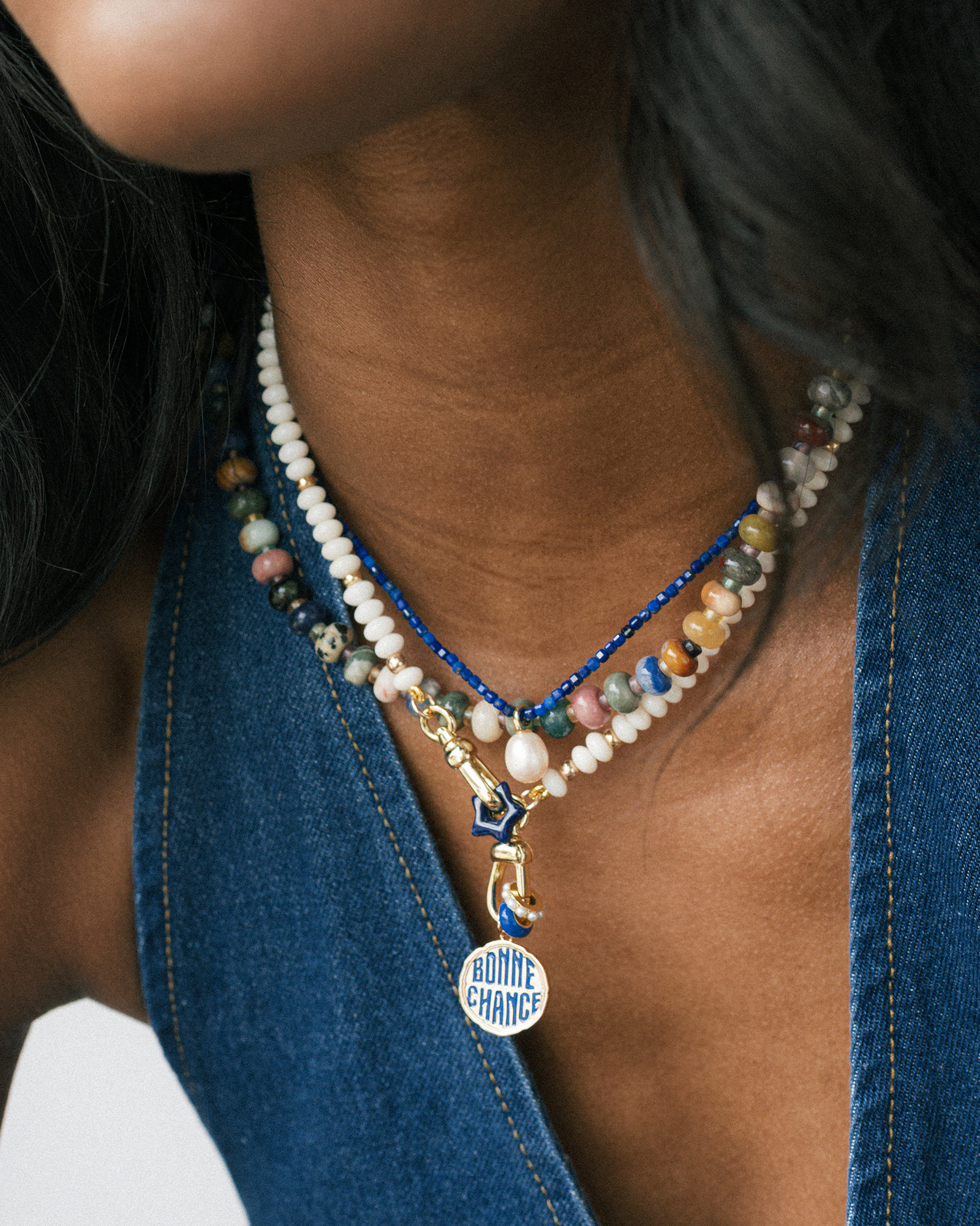 Coconut Sonia Gemstone Necklace