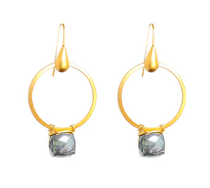 Satchel Earrings in Labradorite