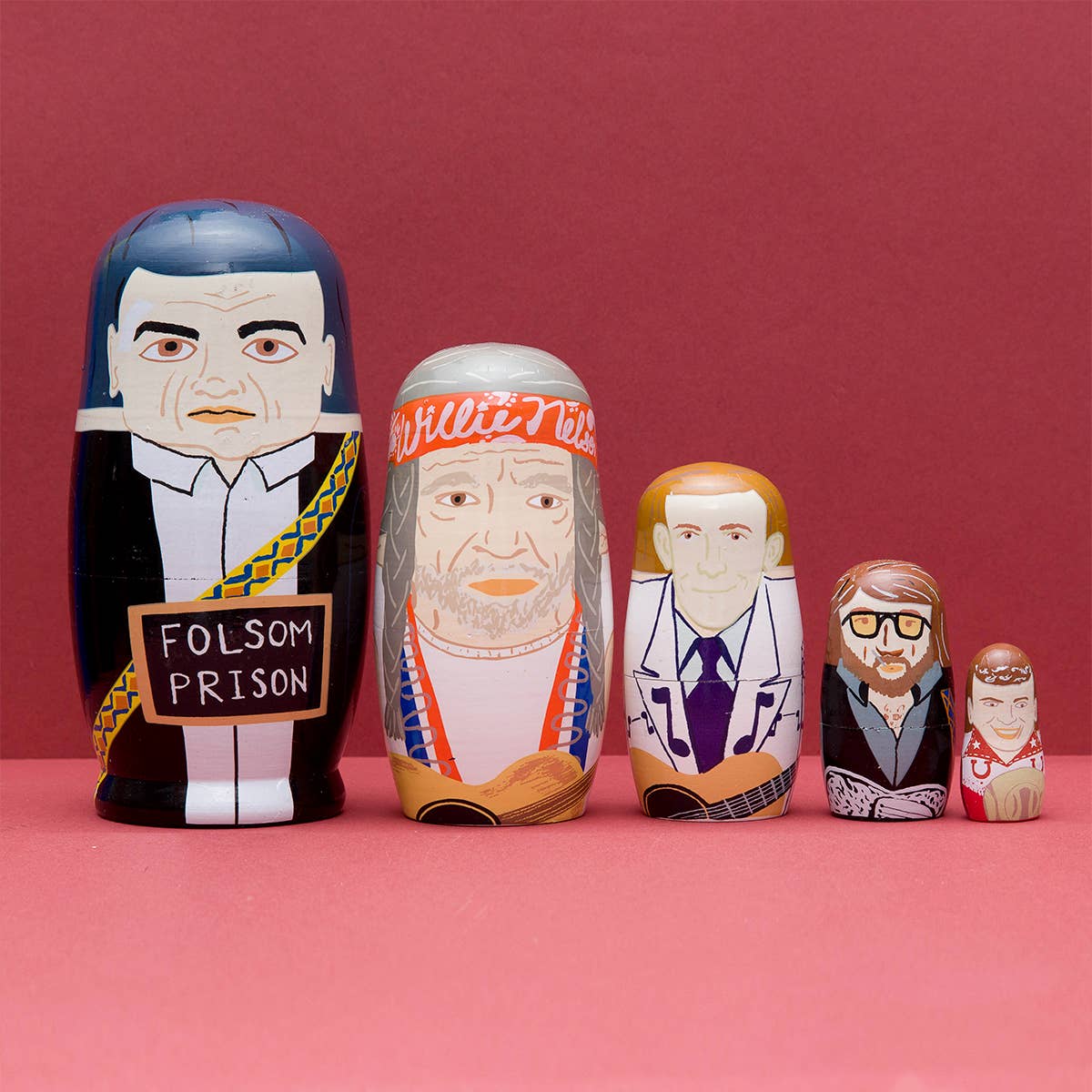 Men of Country Wooden Nesting Dolls