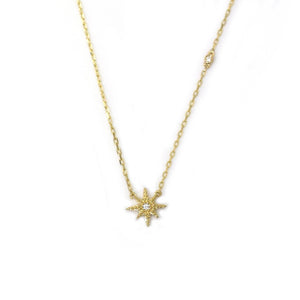 Solid Gold Diamond Stardust Pendant