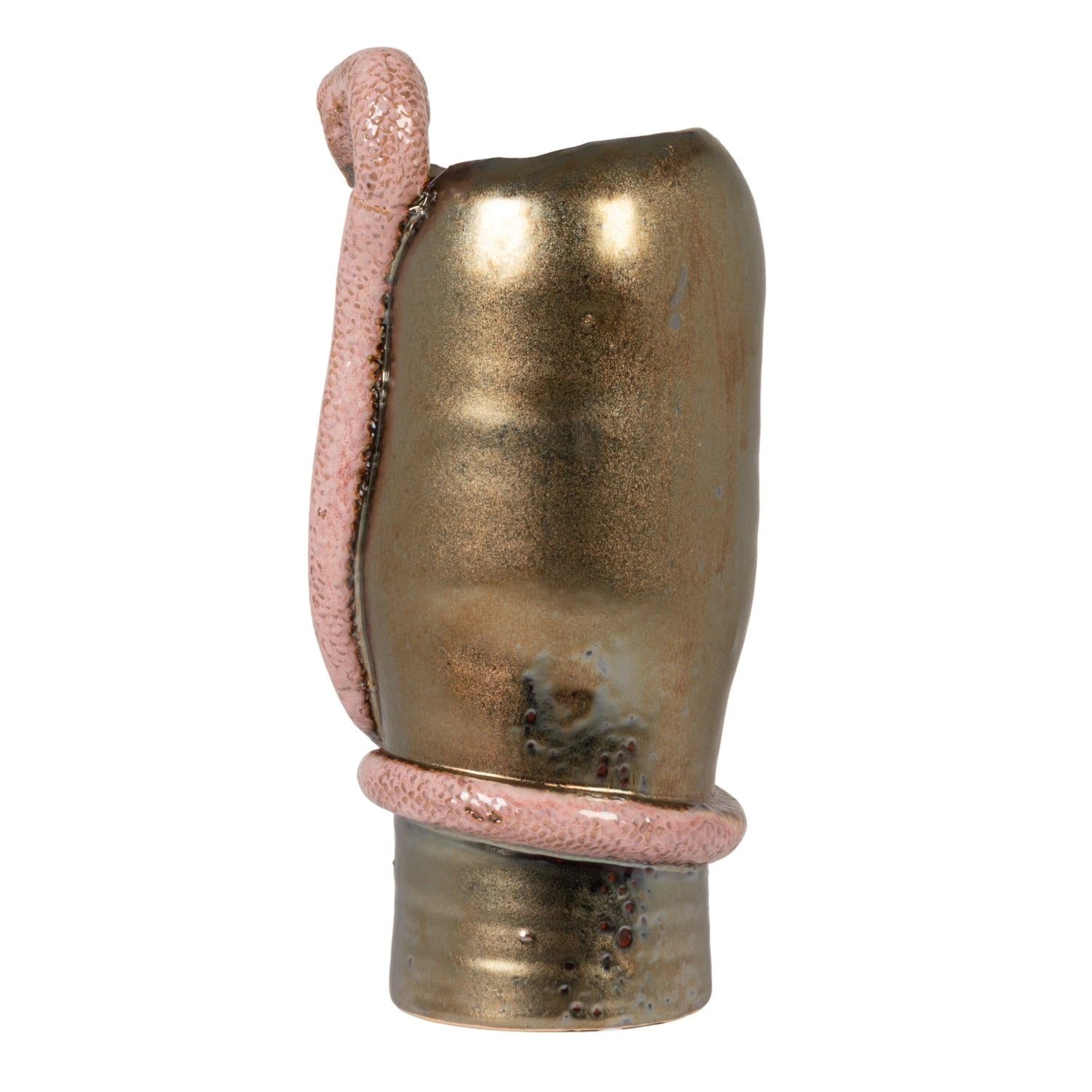 3D Pink Snake Stoneware Vase - Box Turtle