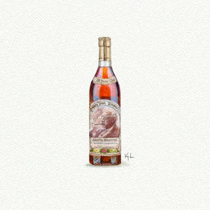 Pappy Van Winkle Miniature Watercolor Print