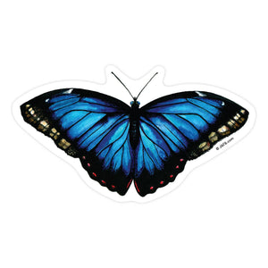Blue Morpho Butterfly Vinyl Sticker