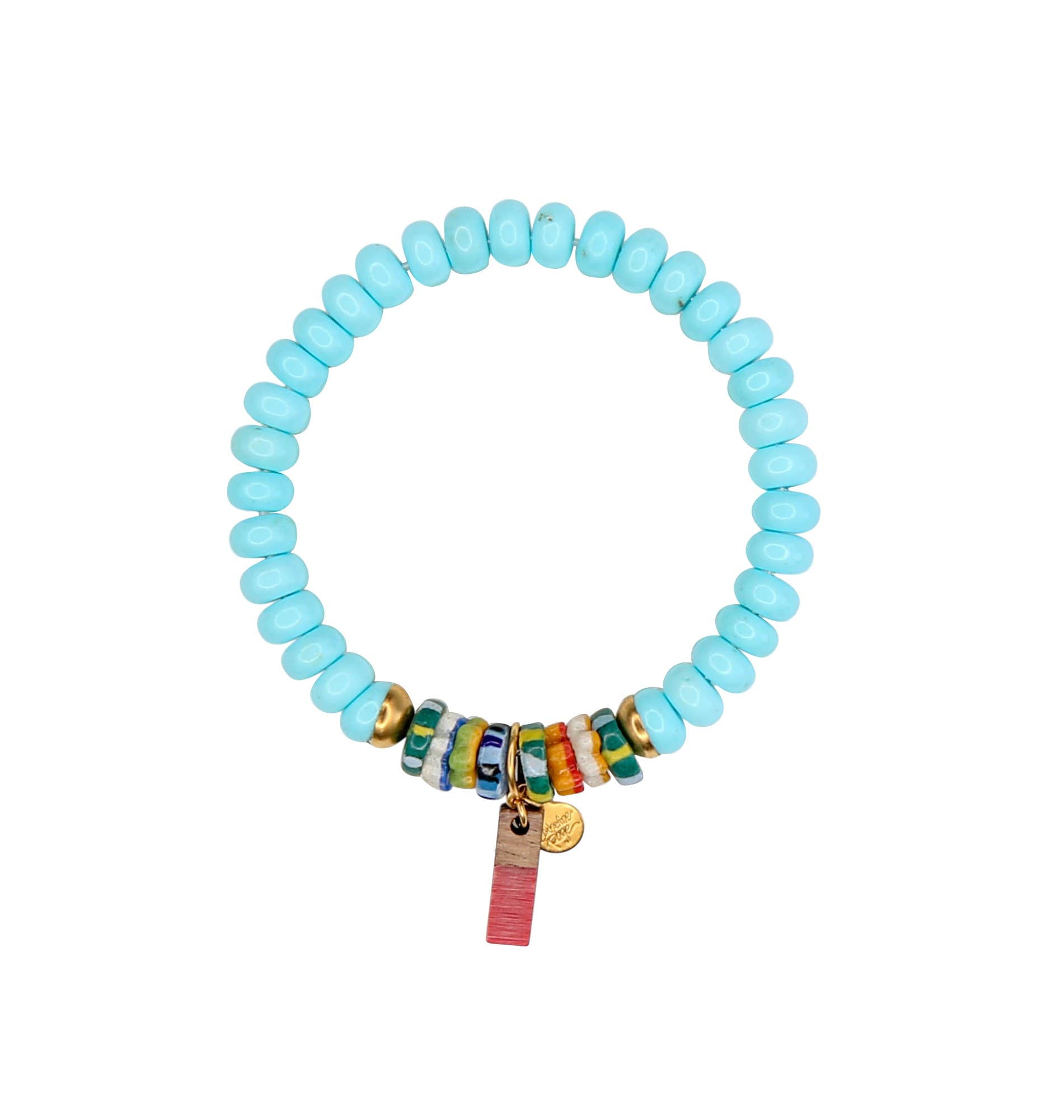 Ocean Blue Skittles Elastic Bracelet