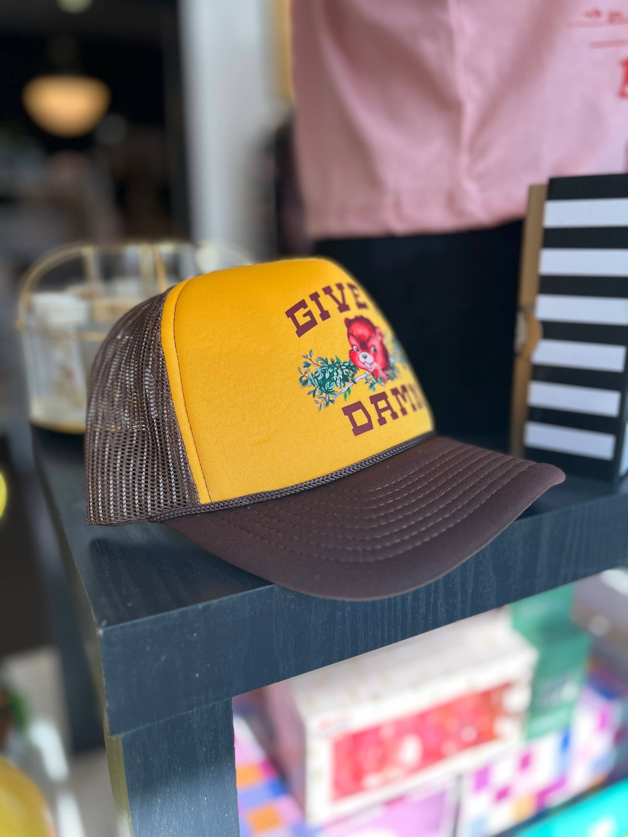 Give a Damn Funny Beaver Trucker Hat