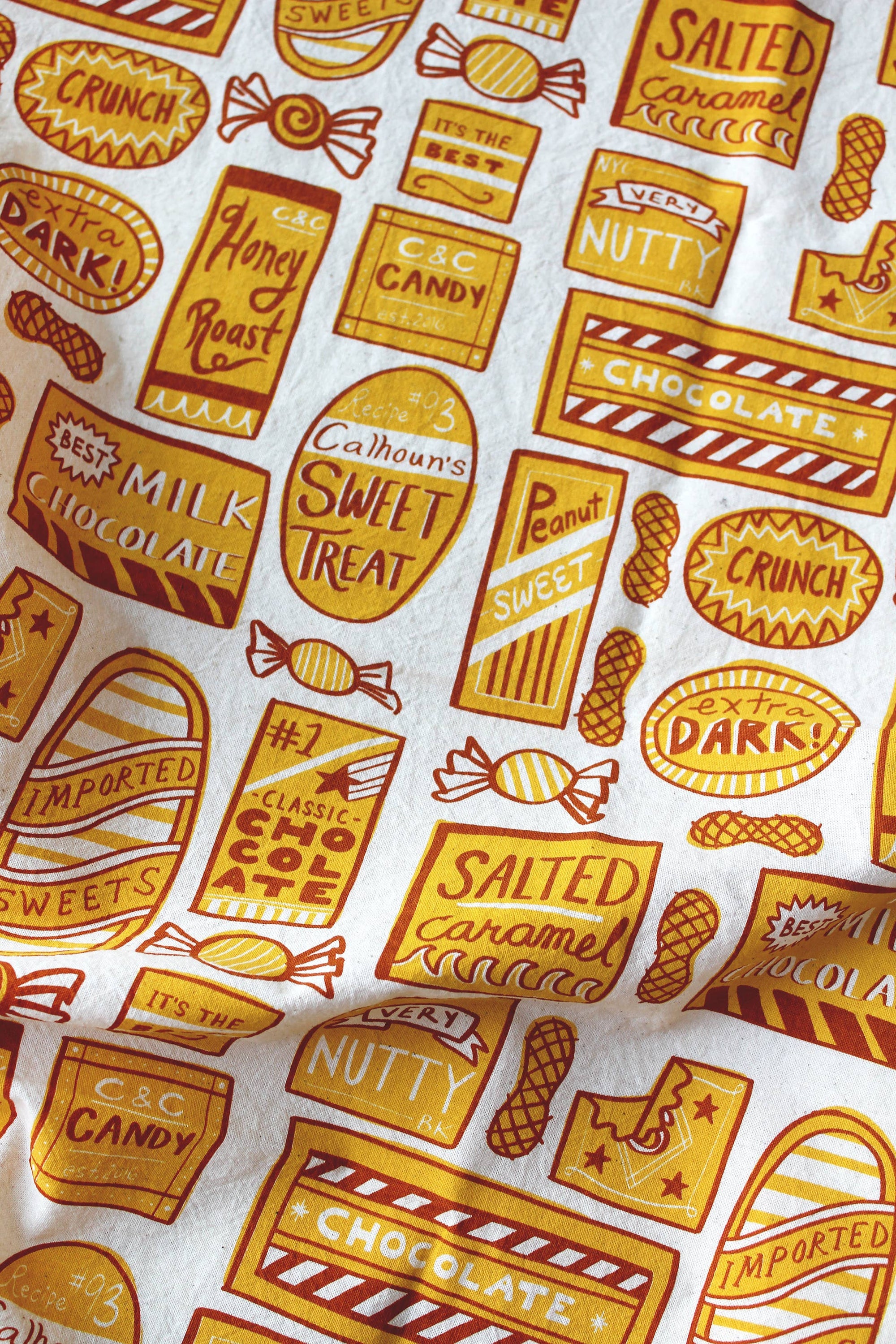 Sweet Treat Screen Printed Tea Towel