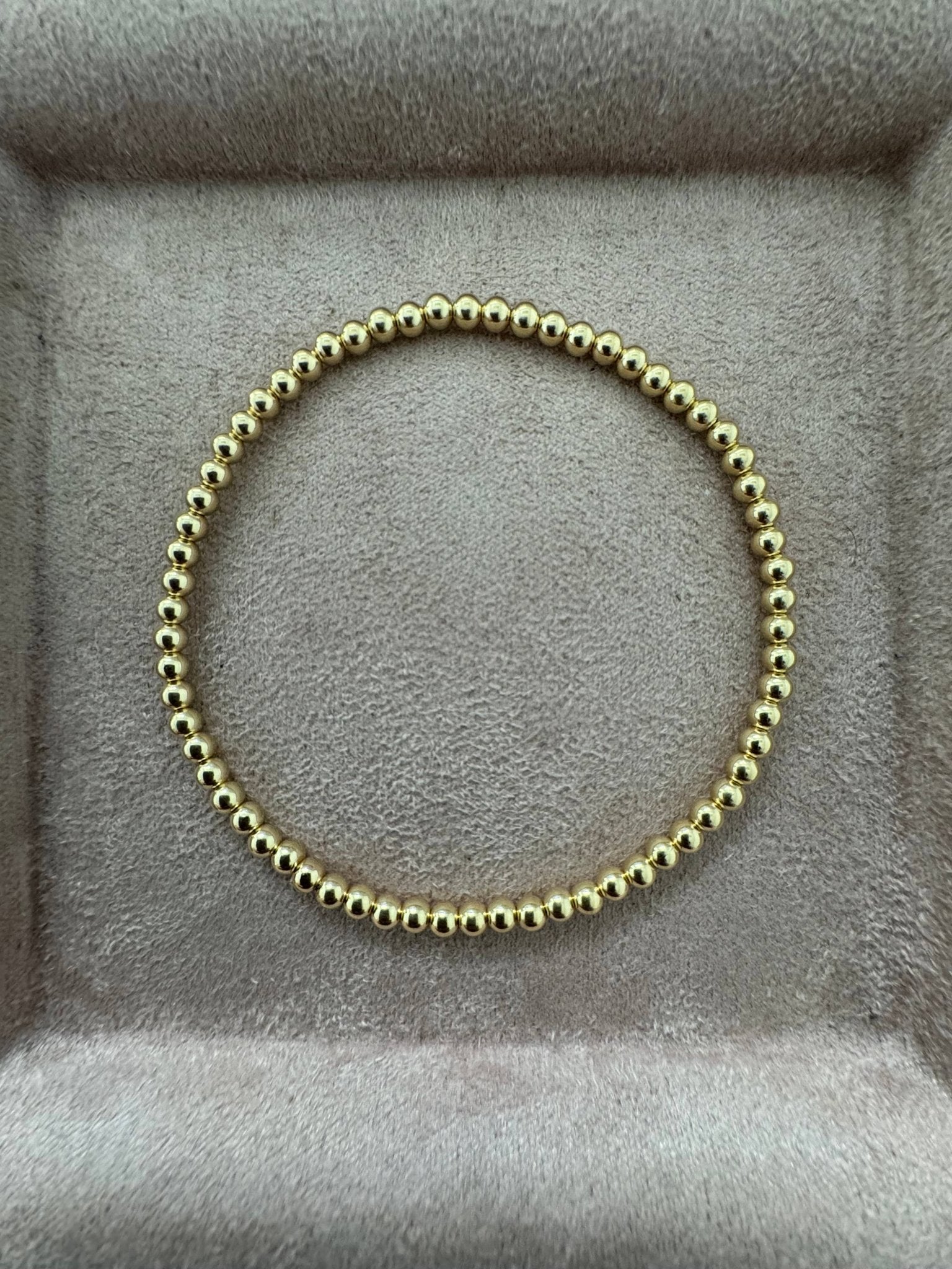 3MM Classic Ball Bead Bracelet - Box Turtle
