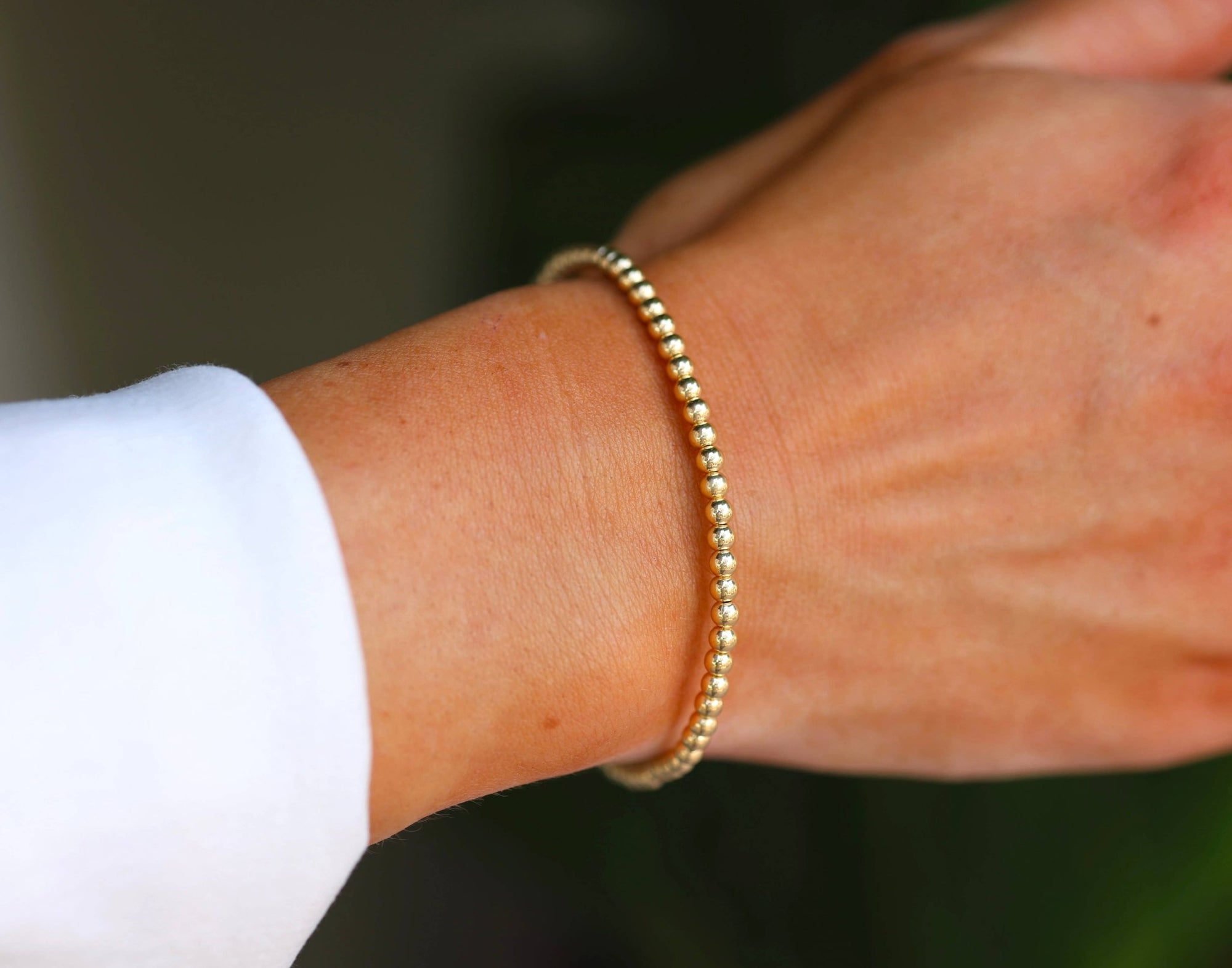 3MM Classic Ball Bead Bracelet - Box Turtle
