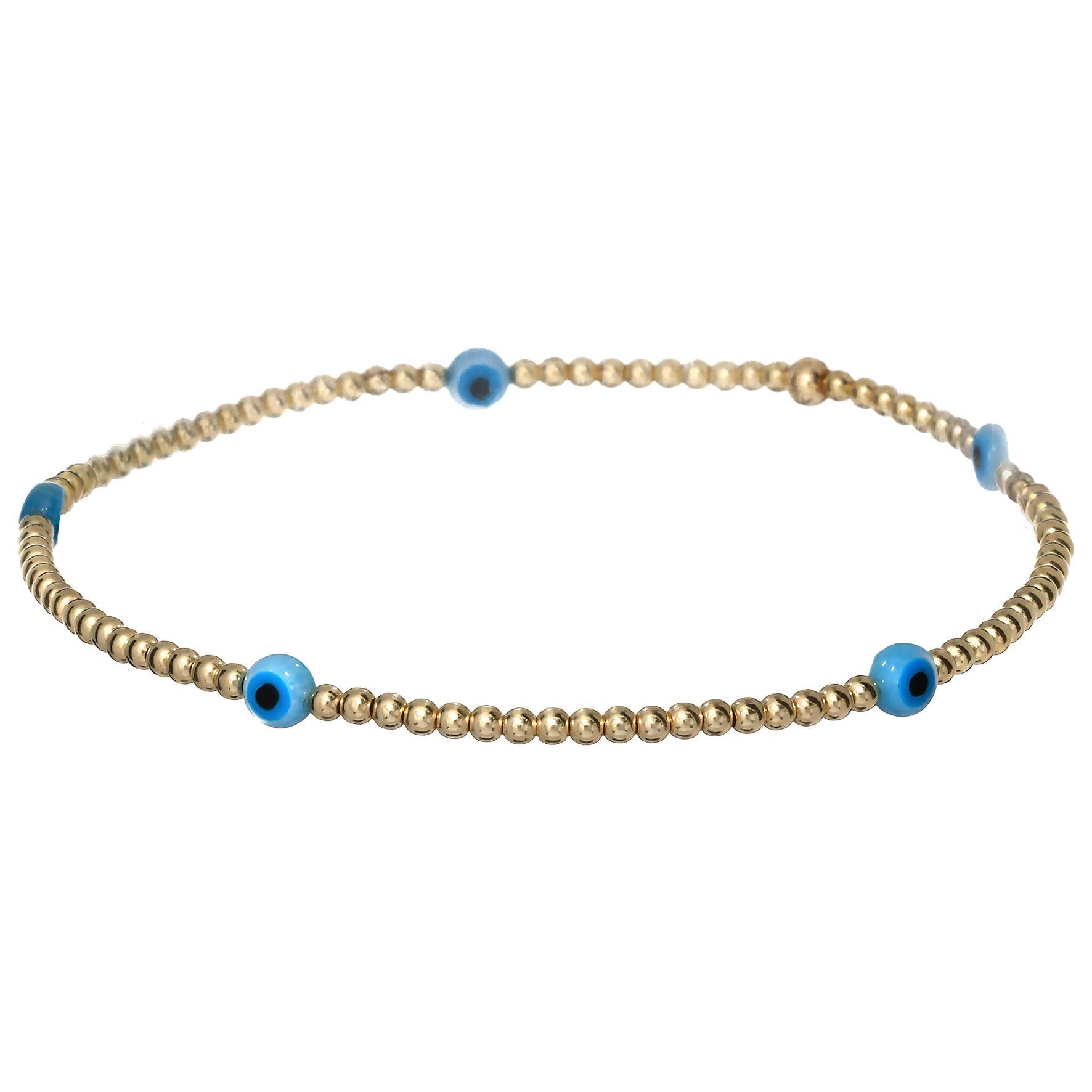 Isla Opal Charm & Gold Stretchy Bracelet