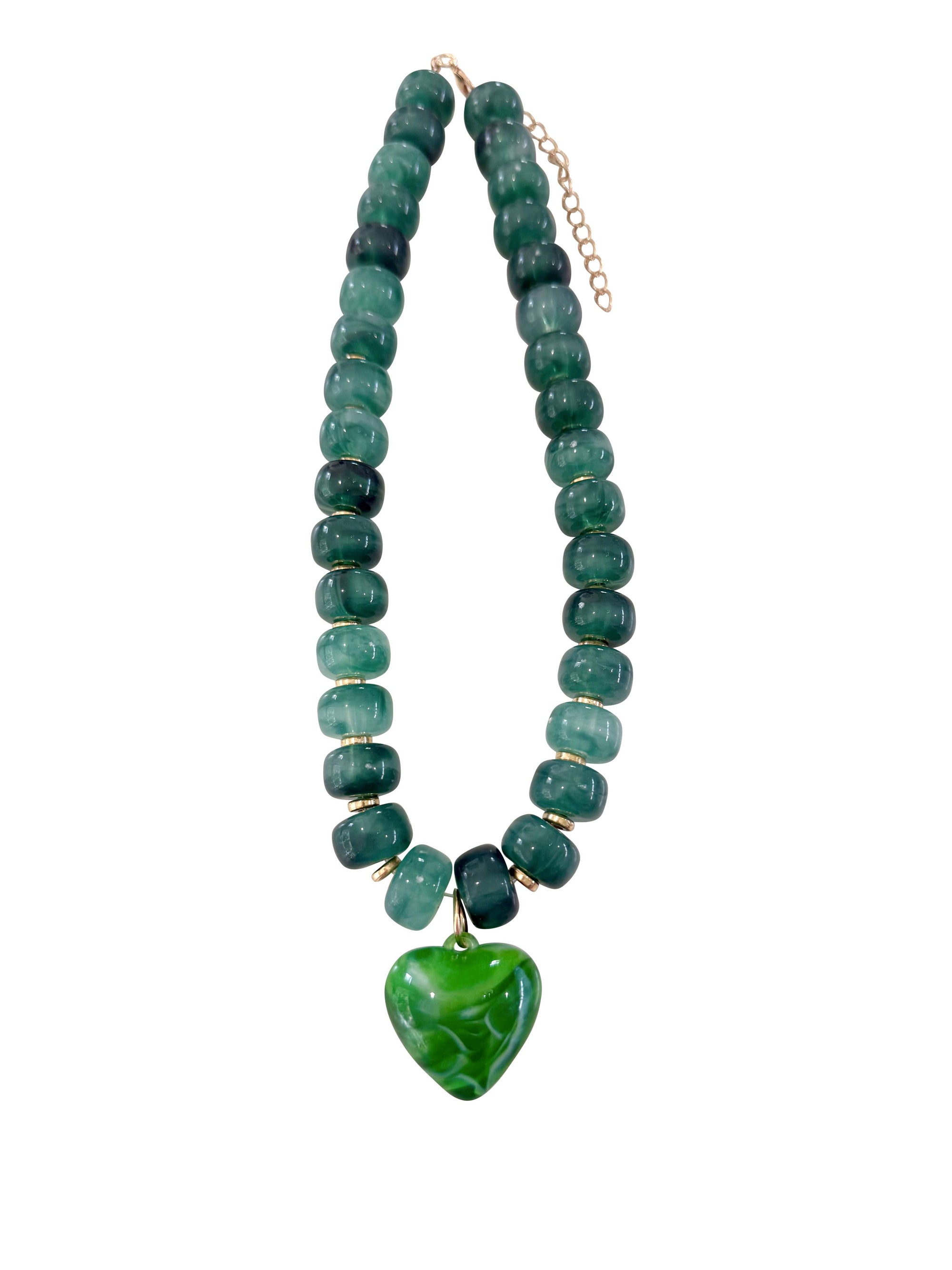 Ellison Chunky Beaded Heart Necklace