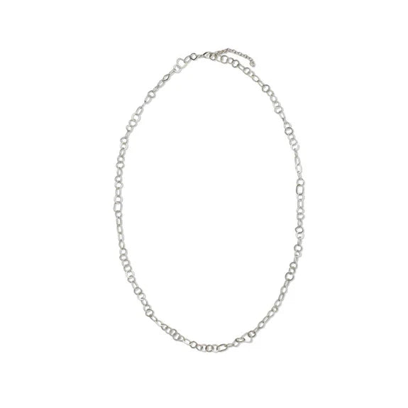 Long Silver Link Necklace