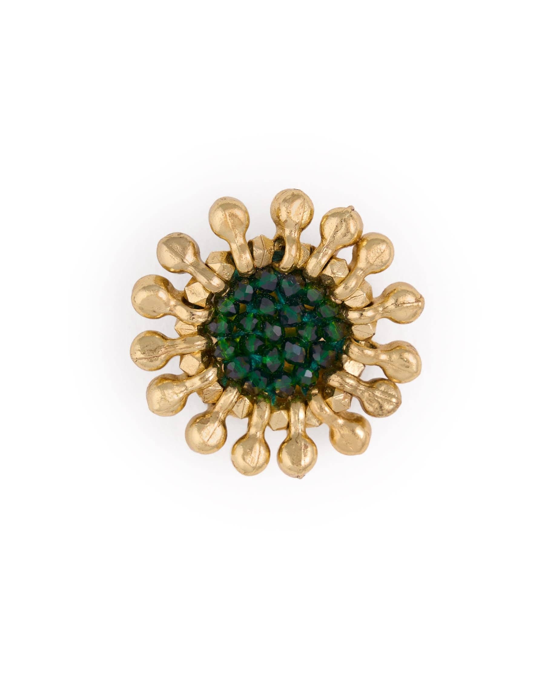 Johannah Crystal Emerald Brooch