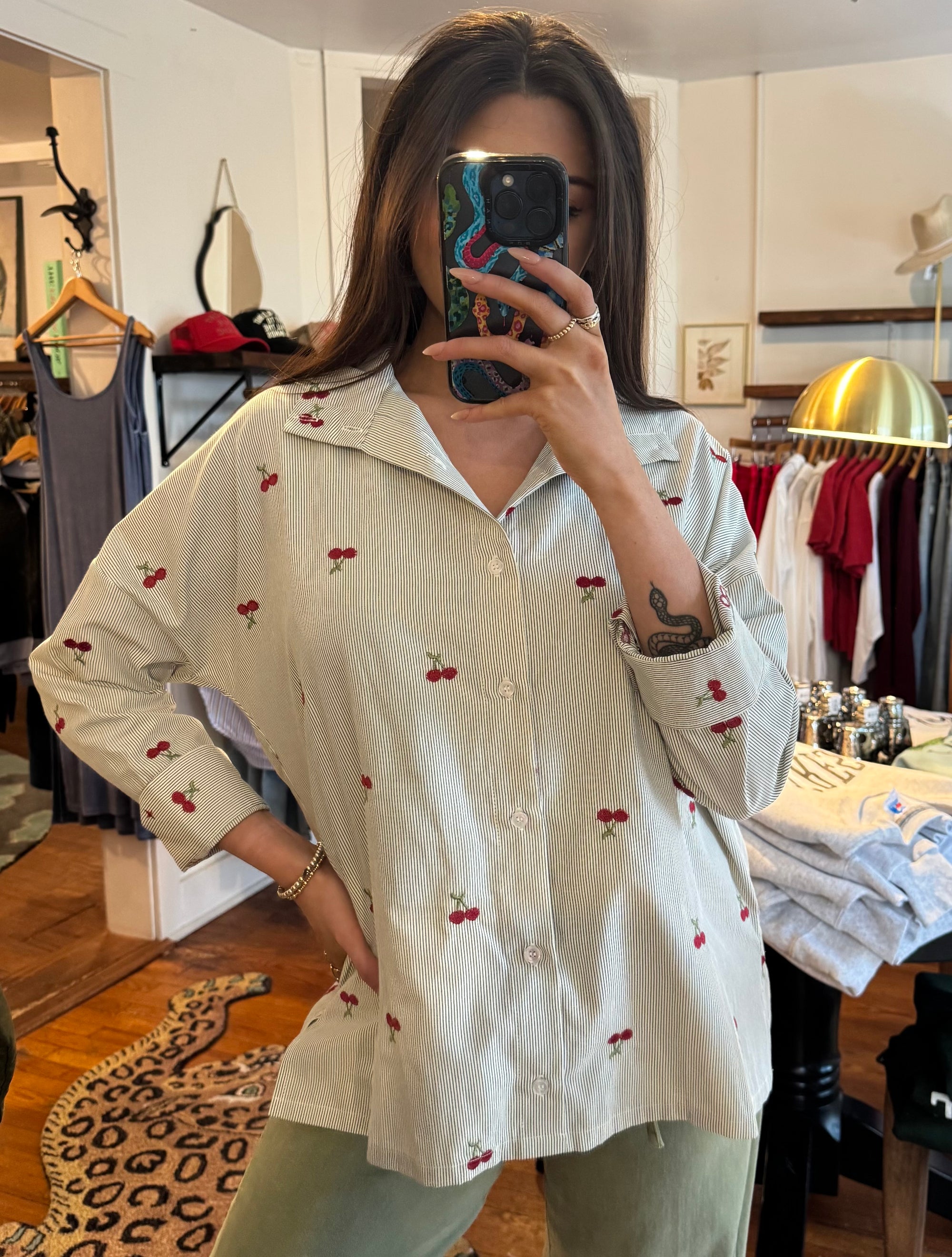 Cherries on Top Emerson Button Up