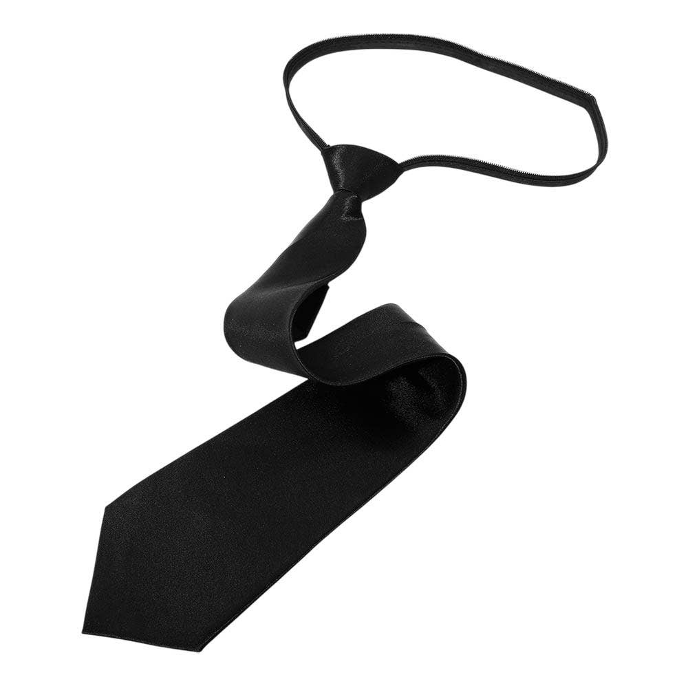 Black Classic Slim Adjustable Neck Tie