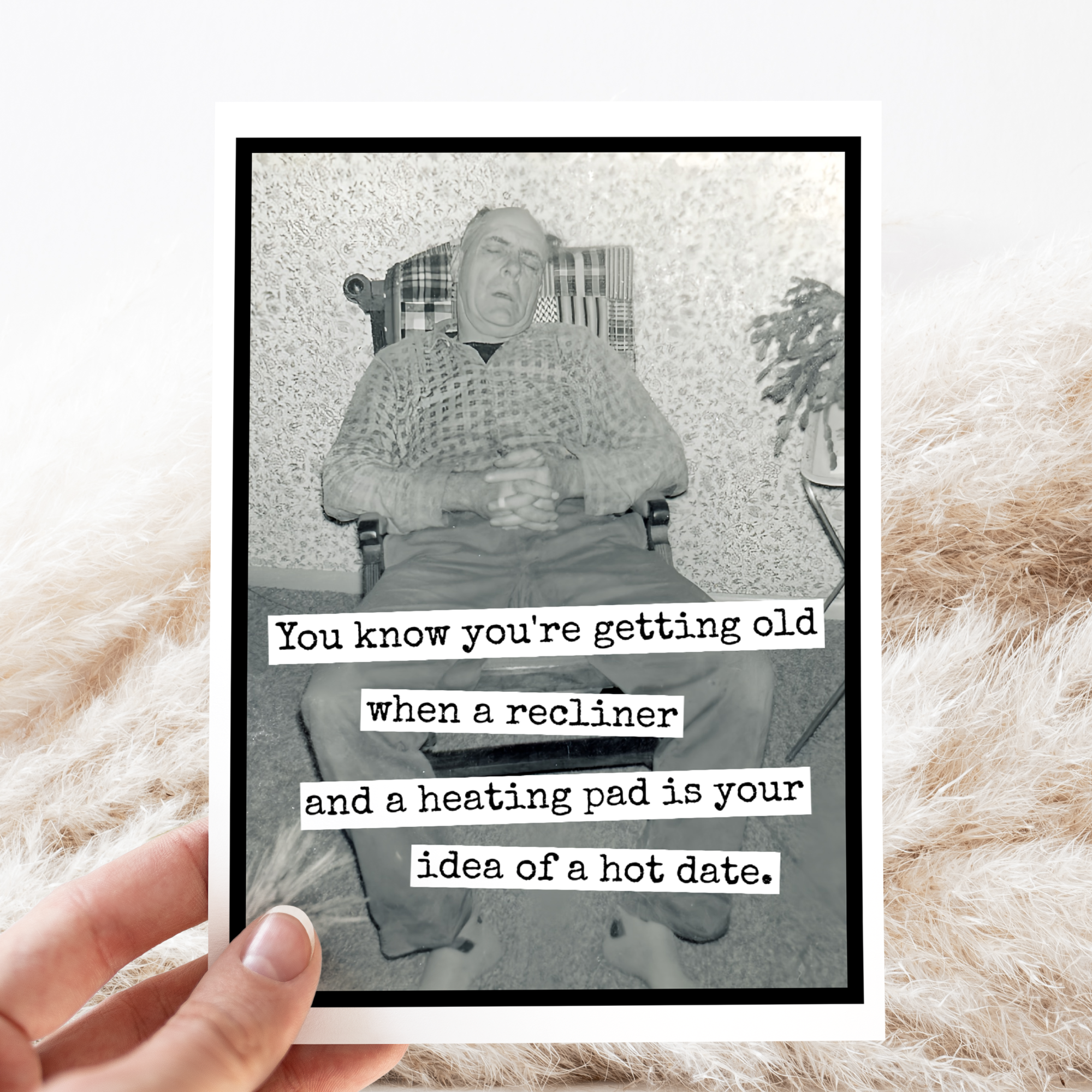 Men's Birthday Card - When A Recliner And A Heating