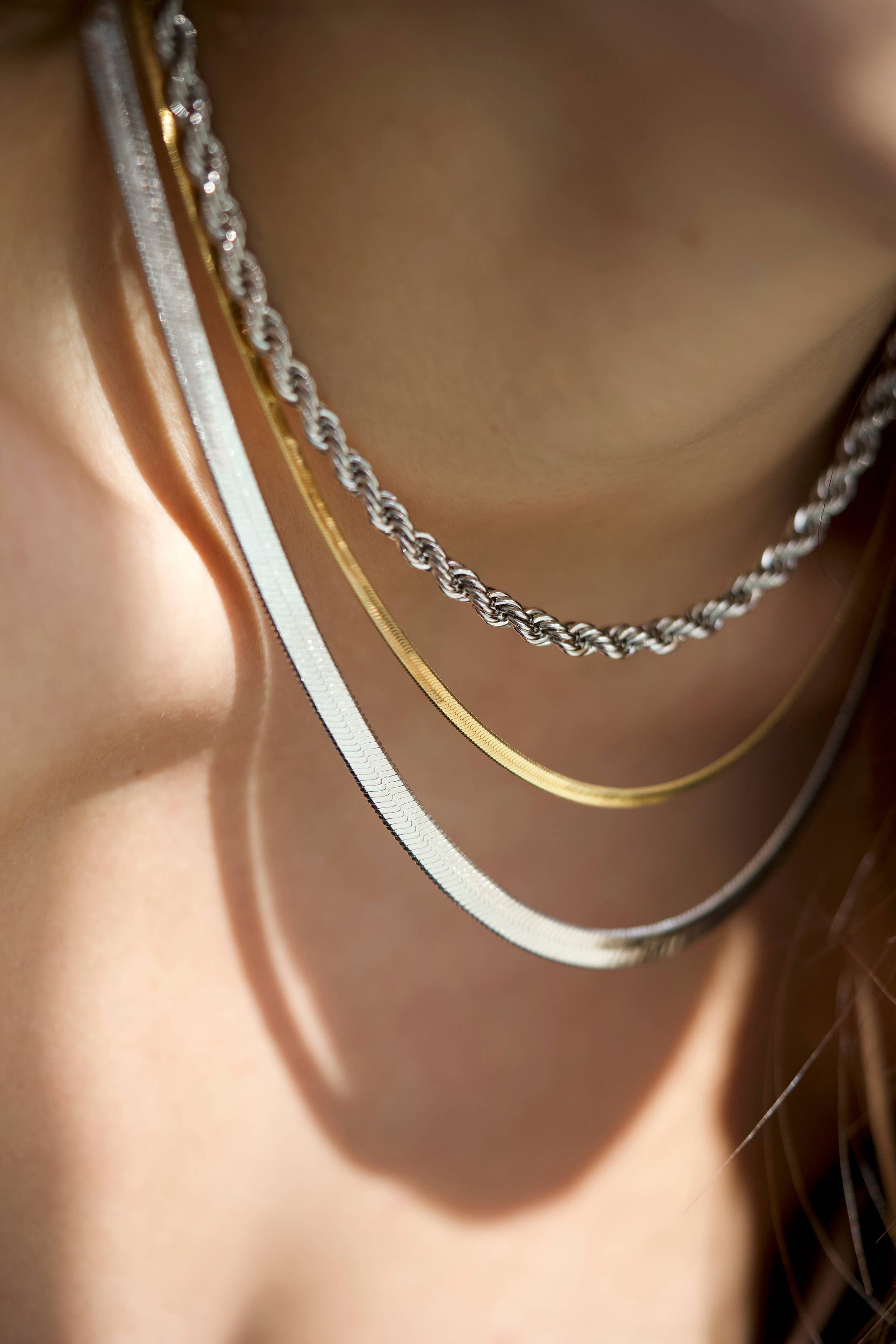 Gold Florence Herringbone Necklace