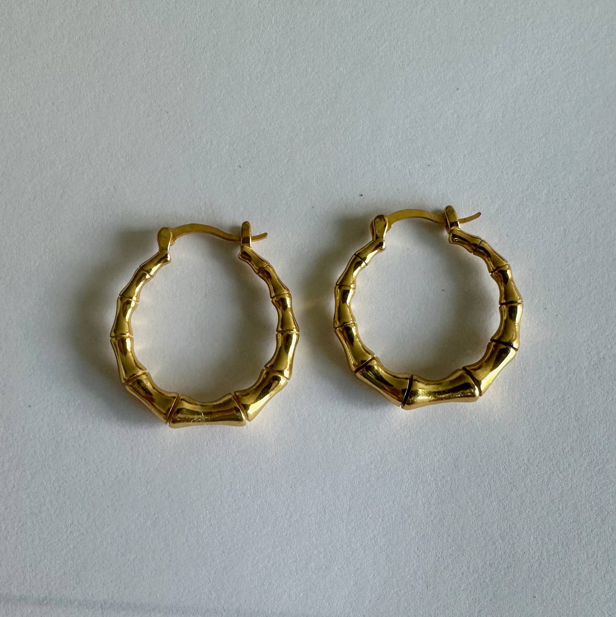 Bamboo Hoop Earrings