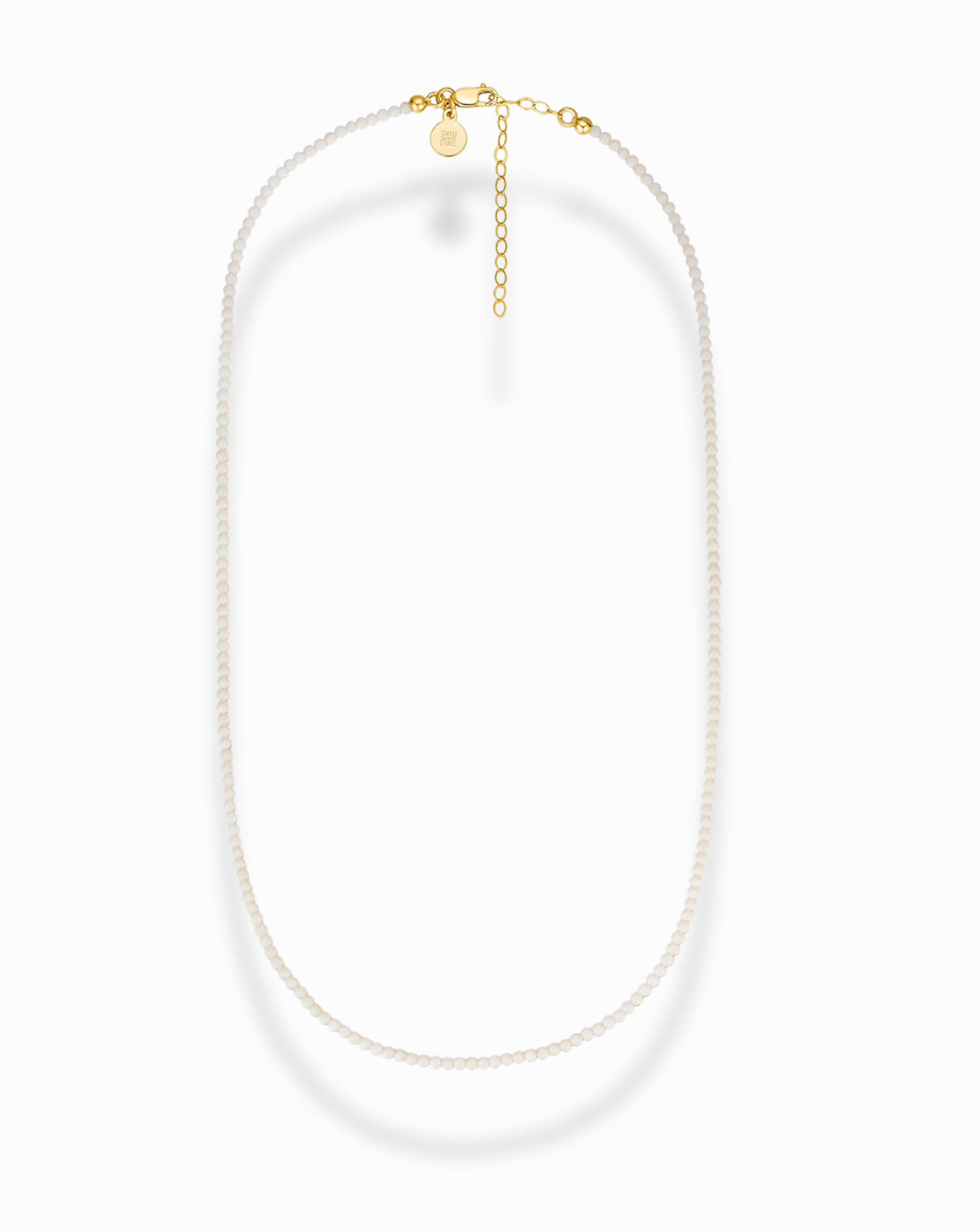 White Coral Merit Gemstone Necklace
