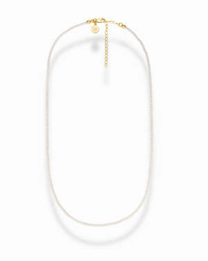 White Coral Merit Gemstone Necklace