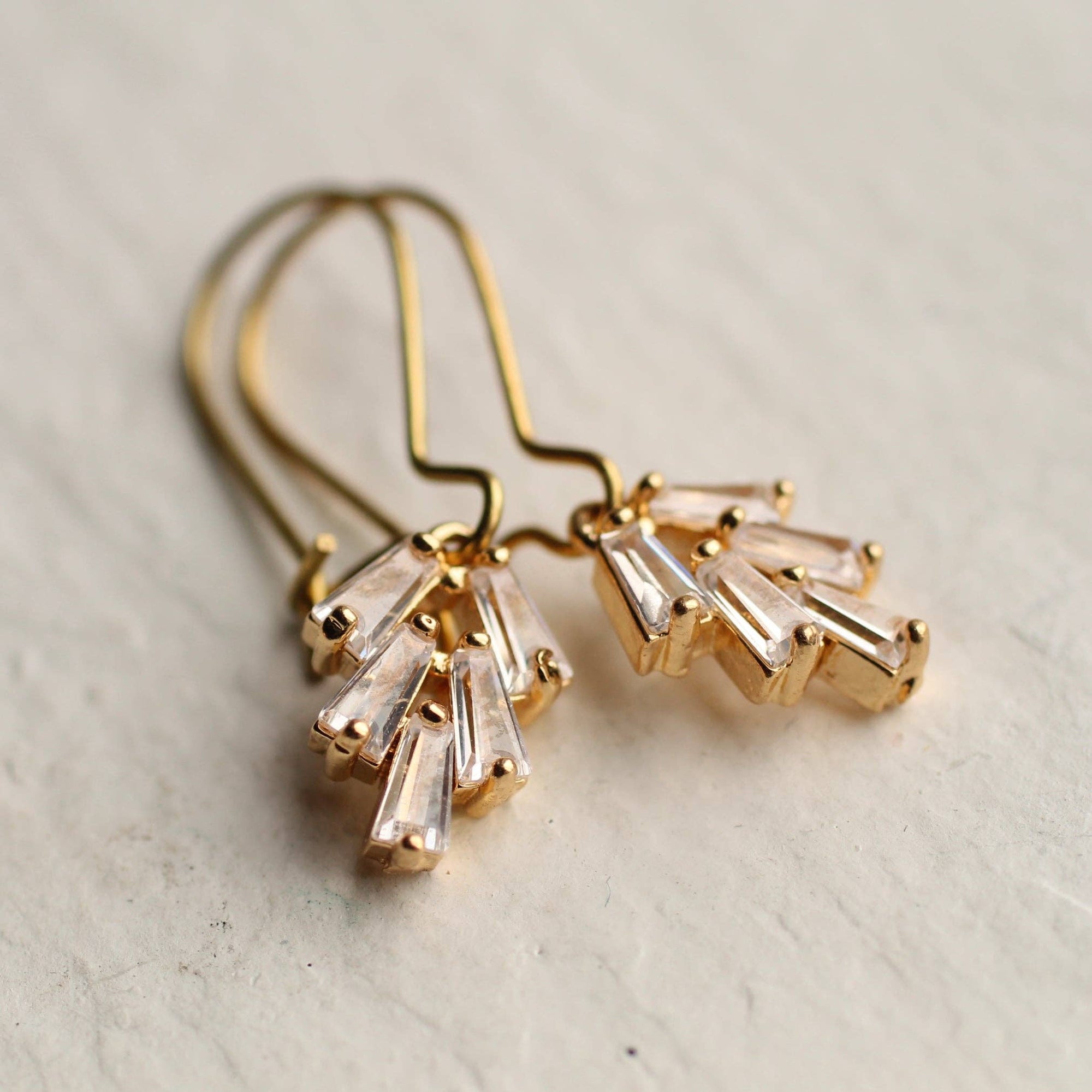 Art Deco Crystal Chrysler Earrings